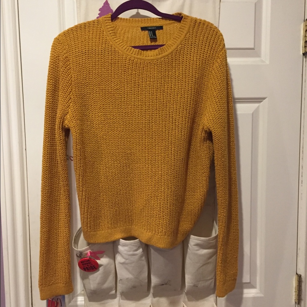 *Closet clear out LAST CHANCE* Mustard knit Forever 21 sweater